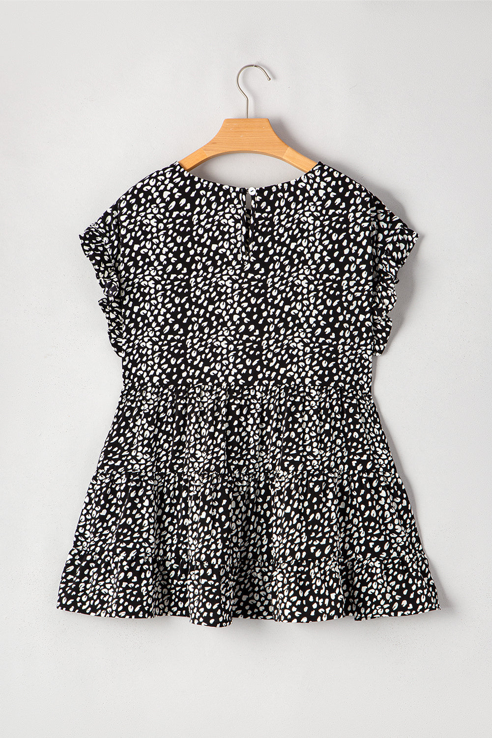 Black Leopard Plus Size Blouse